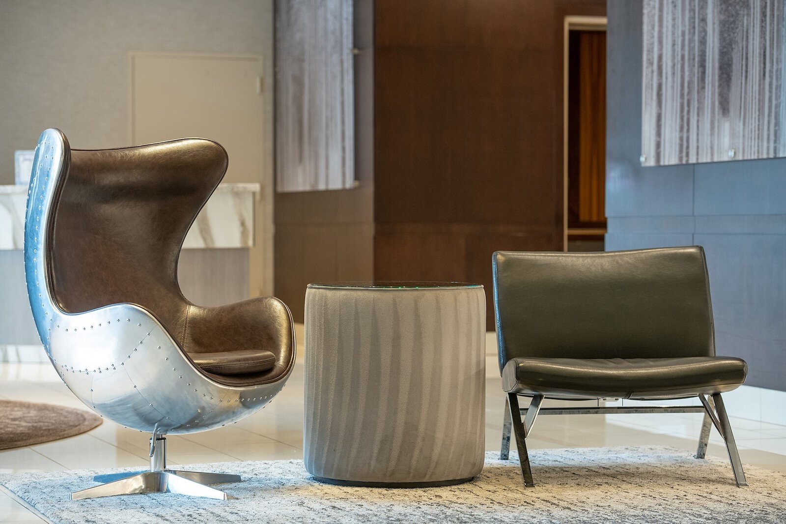 Lobby seating inside our los angeles hotel