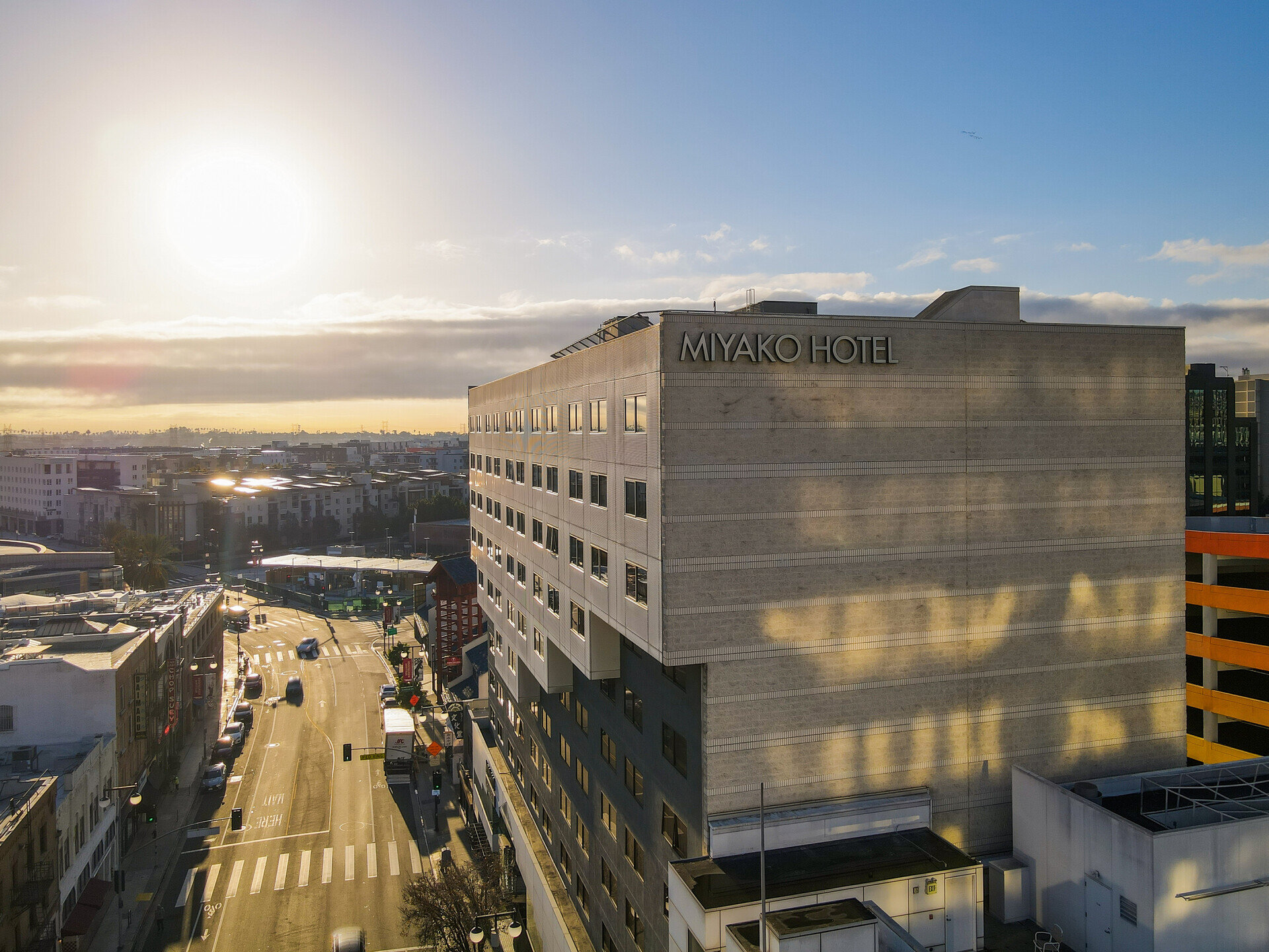 Miyako Building at Sunset